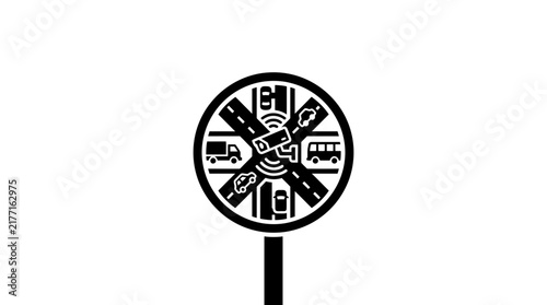 Traffic Surveillance Camera Intersection Icon
