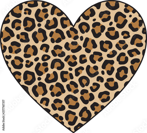 Leopard Print Heart Cheetah Pattern svg