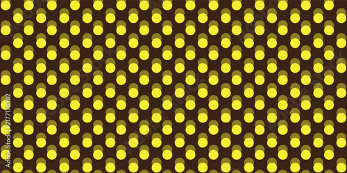 Background Seamless yellow Polka Dot Pattern