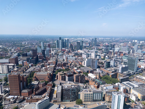 Obraz na plátně Over New Islington Green Aerial shot Manchester