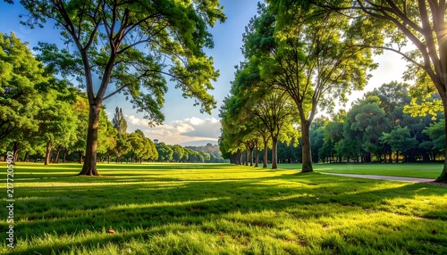 Sunlit Path Through Serene Green
