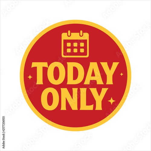 Today Only Limited Time Sale Badge Vector