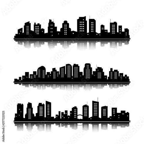 Urban Architecture Panorama and Skyline Design Elements
