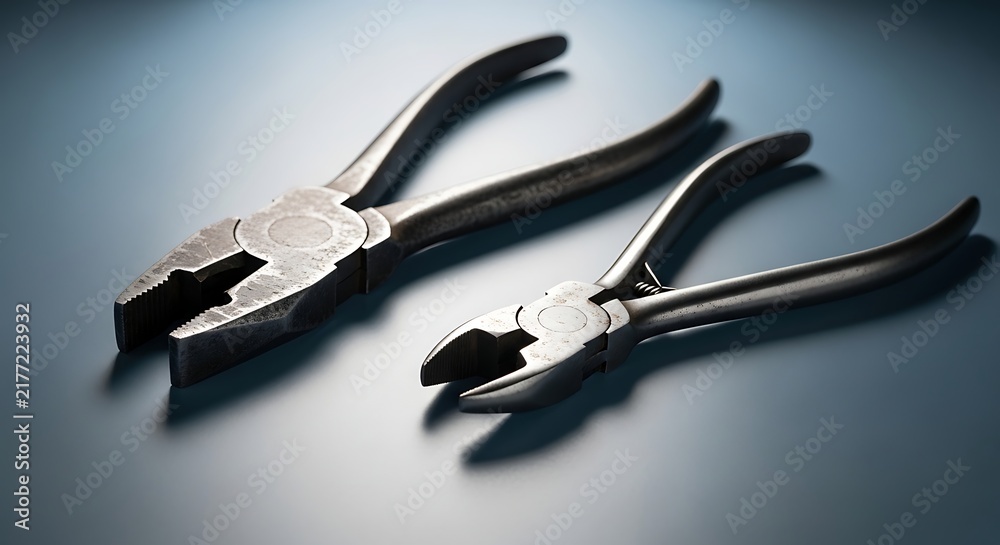 Pliers tools for gripping objects tightly.