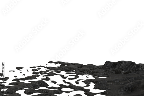 Abstract Dark Viscous Liquid Spreading