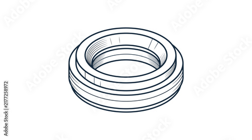 A detailed technical illustration of a circular metal mechanical seal component.