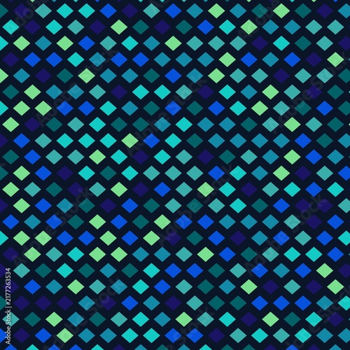 Fotografie A geometric pattern of diamond shapes arranged in a grid against a dark background