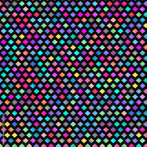 Fotografía A geometric pattern of diamond shapes arranged in a grid against a dark background