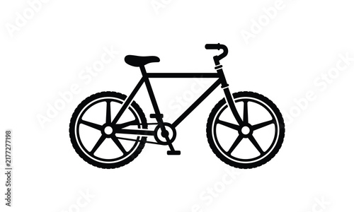 Mountain Bicycle Vector Icon – Off-Road Bike Silhouette Line Art