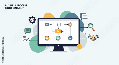 Business process coordination with digital workflow tools and devices.