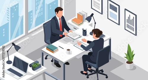 Business professionals collaborating in modern office meeting 4.