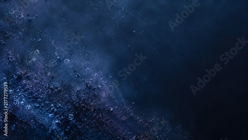 Close-up of bubbles in dark water