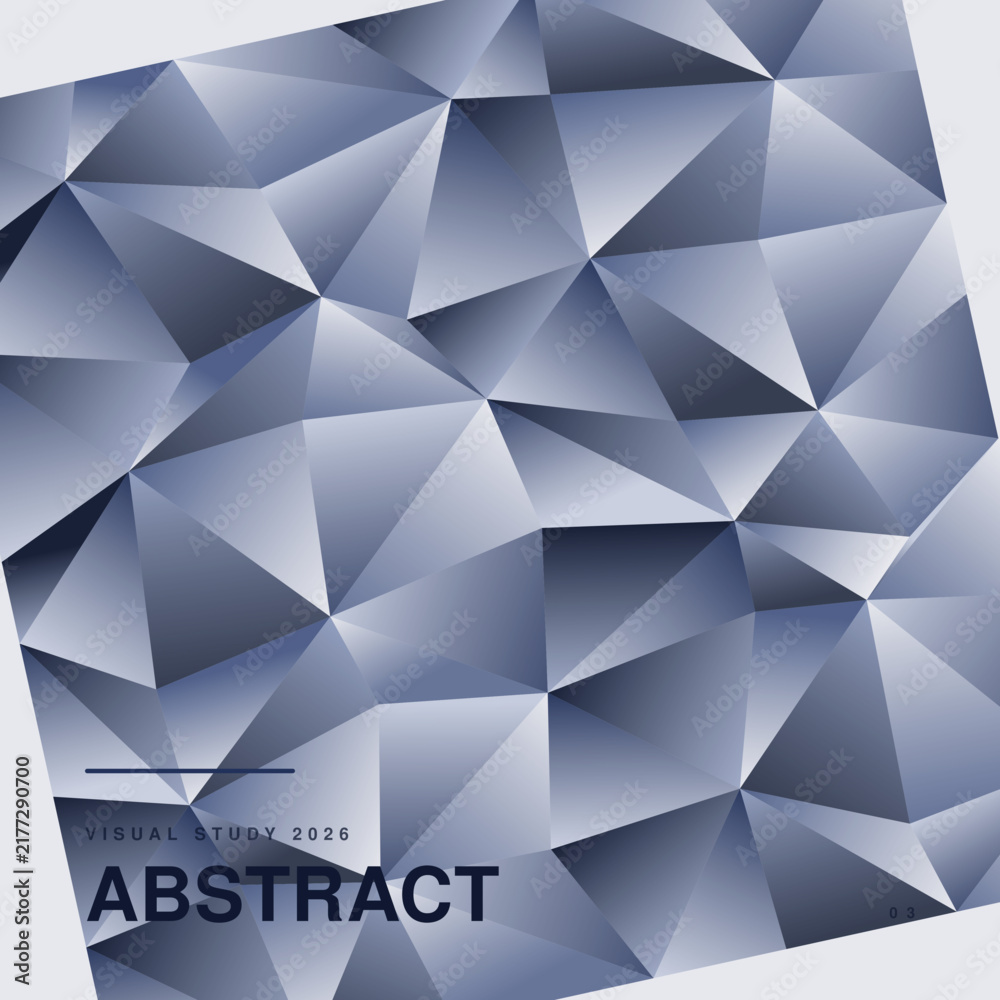 Fototapeta premium Elegant Blue Abstract Geometric Mosaic Background.