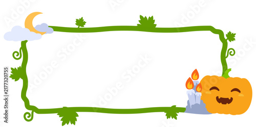 Halloween Text Box Design 2D Vector Illustration