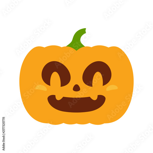 Cute Halloween Pumpkin 2D Vector Illustration