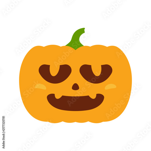 Cute Halloween Pumpkin 2D Vector Illustration