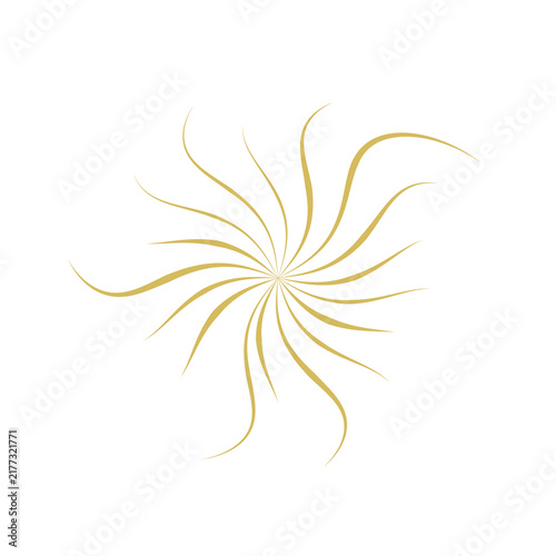 Golden Radial Sunburst Lines on Black Background