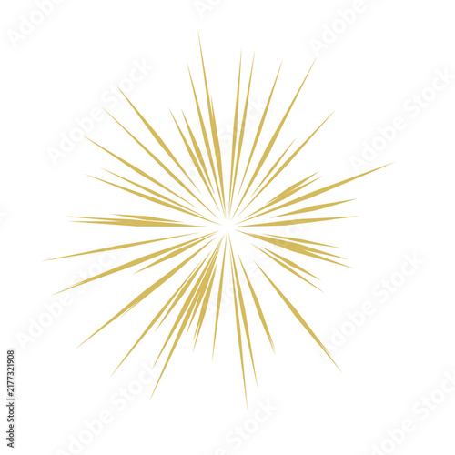 Golden Radial Sunburst Lines on Black Background