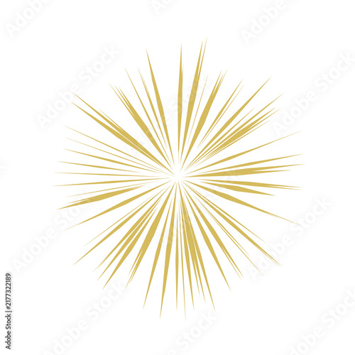 Golden Radial Sunburst Lines on Black Background