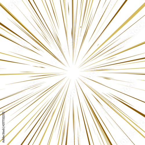 Golden Radial Sunburst Lines on Black Background