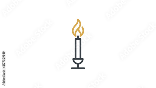 Lit candle holder icon.