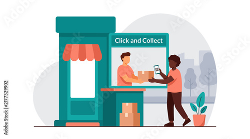 Click and Collect Parcel Service with Mobile Phone Scanning