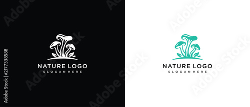 Mushroom Nature Logo Design