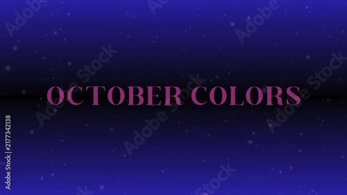 October Colors Minimal Text Animation Title Template  video