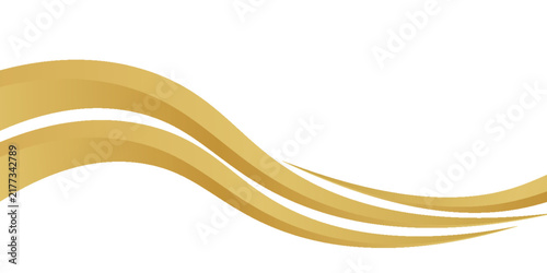 gold wave curve, golden wave corner shape for element, stripes ribbon golden graphic, striped gold. eps 10