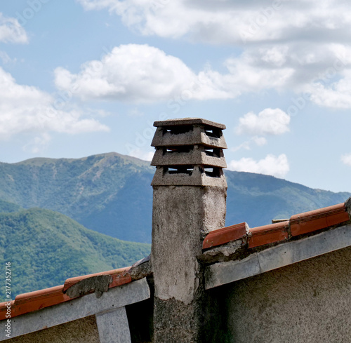 Chimney of a country house