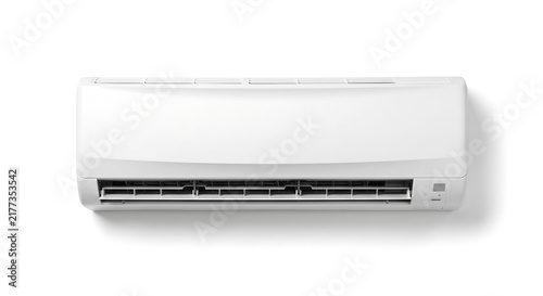 Wall-mounted Air Conditioner: A modern wall-mounted air conditioning unit, sleek and white, offering efficient climate control for any indoor space.
