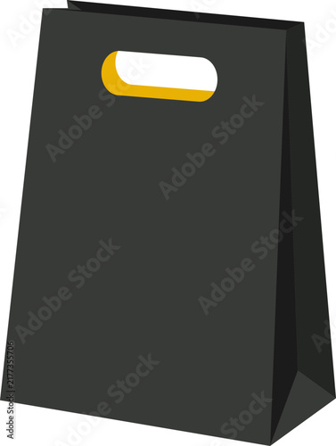 Black Paper Shopping Bag