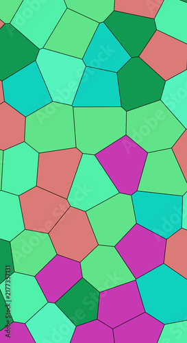 Fotografie Abstract colorful geometric mosaic pattern with irregular polygons and bright co