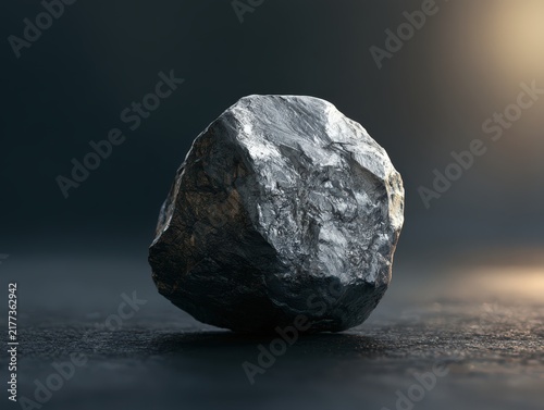 Technetium Metal Specimen with Silvery Facets and Warm Glow