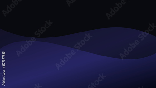 Canvastavla Abstract dark blue minimalist background featuring smooth flowing waves with a s