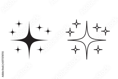 Twinkle star glittery sparkle. Twinkle star icon vector on white background.