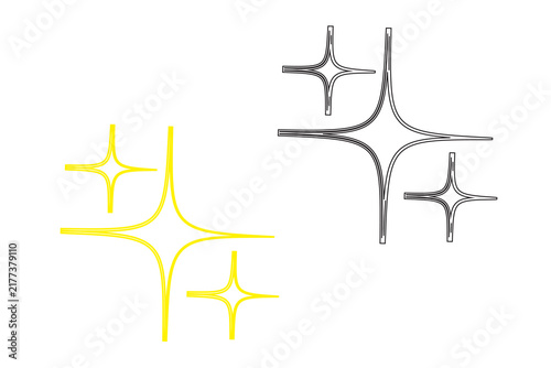 Twinkle star glittery sparkle .Twinkle icon vector on white background.eps10