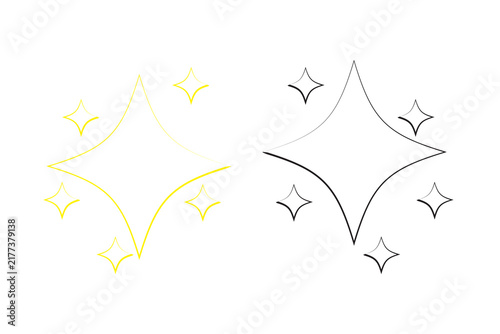 Twinkle star glittery sparkle .Twinkle icon vector on white background.eps10