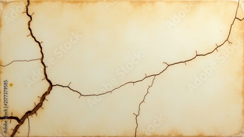 A close-up shot of a piece of paper with a crack in it
