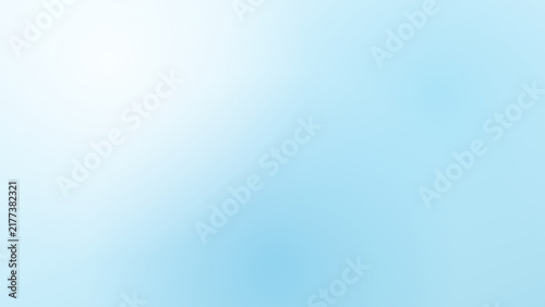 Abstract light blue gradient background with soft white light blur for clean minimalist design, web, template, or presentation