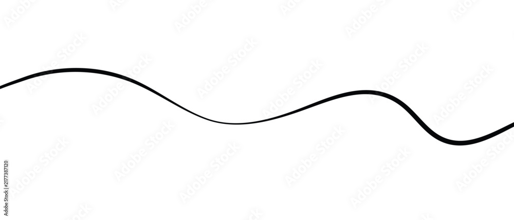 Obraz premium simple decorative wave line design.