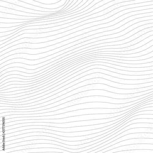 Abstract Topographic Contour Lines on White Background