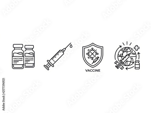 Collection of black and white icons representing business and finance concepts.