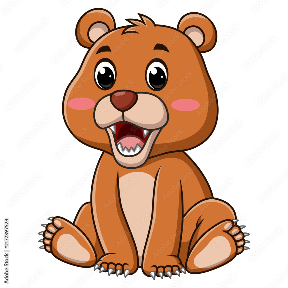 Obraz premium Cute bear cartoon character illustration