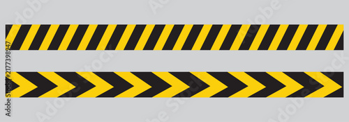 seamless hazard warning ribbons.vector illustration
