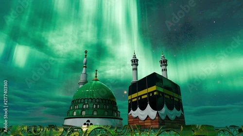 A highly detailed Low Poly 3D model of Masjid Green Dome