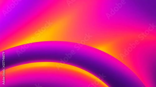 Abstract gradient torus with vibrant magenta and orange glow during soft illumination