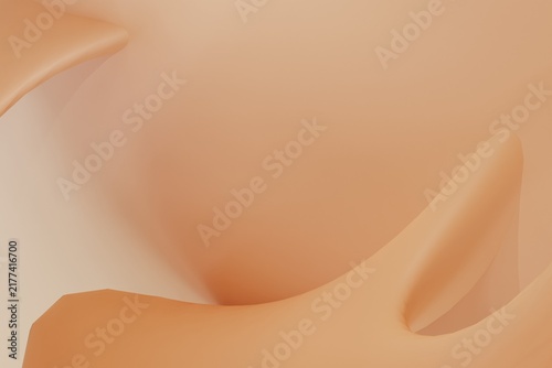 Abstract peach and beige flowing shapes creating a soft, elegant minimalist background with smooth curves and warm tones.