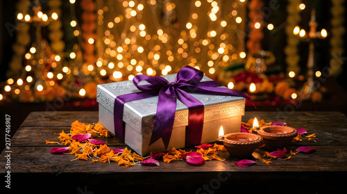 Celebrating the festival of lights diwali's joyful spirit gifts and the warm glow of tradition and