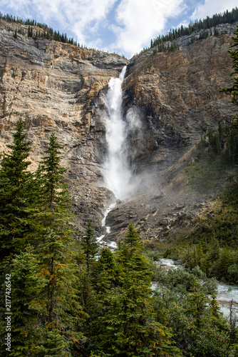 waterfall in the mountains